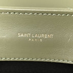 Calfskin Y Quilted Monogram Small Loulou Chain Satchel Light Sage