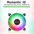 12 RGB Case Fan; 120mm Full Body RGB Color Changing Light Effect; Large 4 Pin Connector Can be Connected in Series; Desktop PC Main Case Cooling Fan