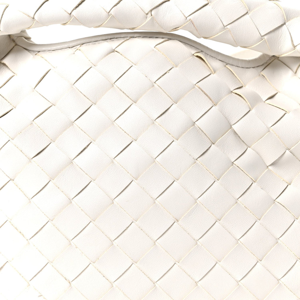 Calfskin Intrecciato Mini Hop White