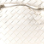 Calfskin Intrecciato Mini Hop White