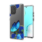 Pressed Dried Flower Design Phone Case For Samsung Galaxy A91/S10 Lite/M80S In Blue