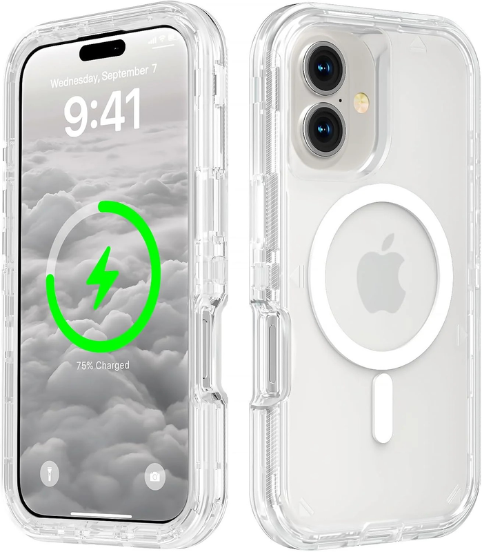 Entronix [Magnetic] Case Compatible with iPhone 17 - [Clear] Triple-Layer Heavy Duty Protection