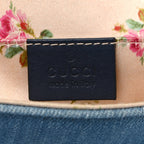 Denim Matelasse Mini Pearly GG Marmont Shoulder Bag Blue