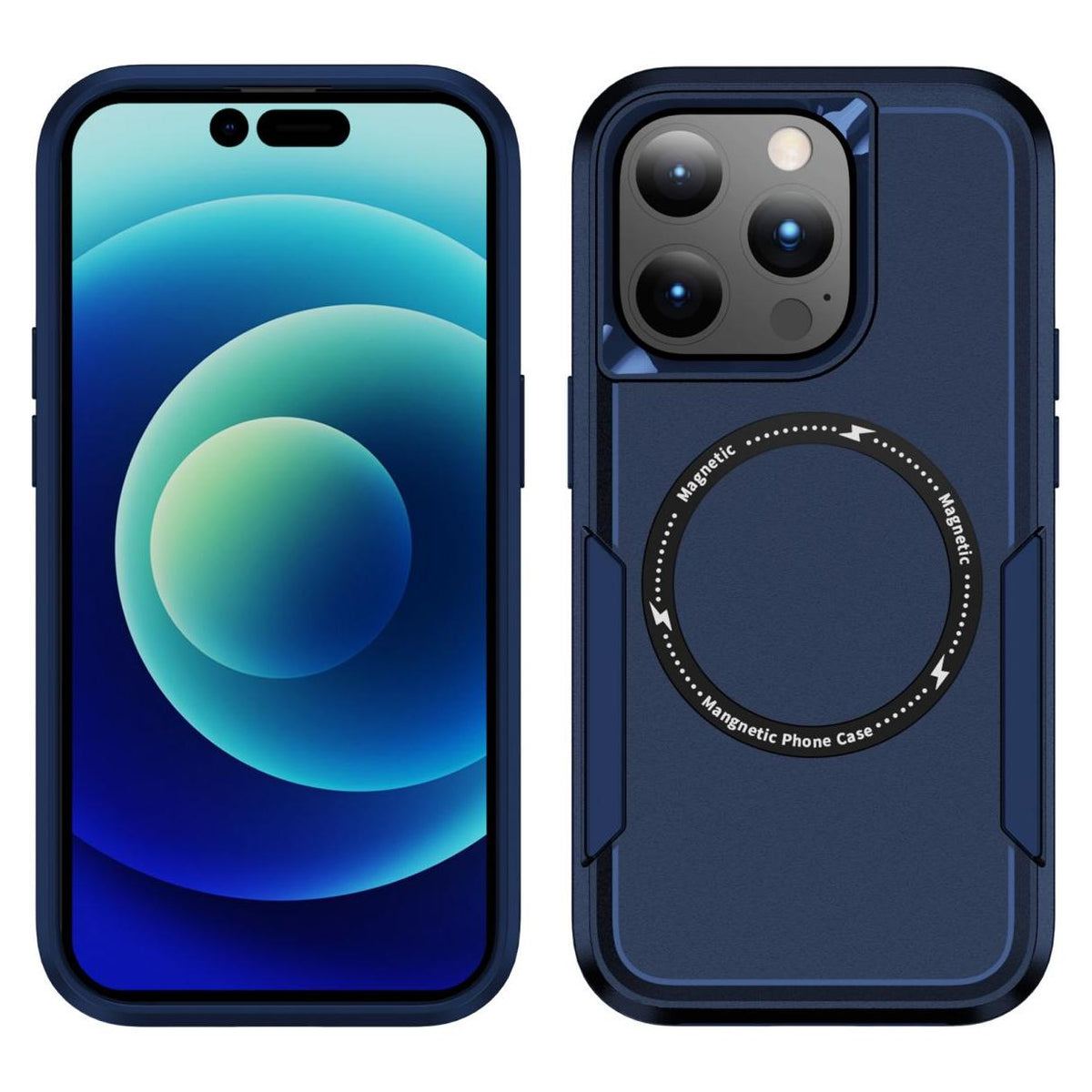 Entronix [Magnetic] Case Compatible with iPhone 15 Pro Max - Soft-Touch Dual-Layer Sleek Cover