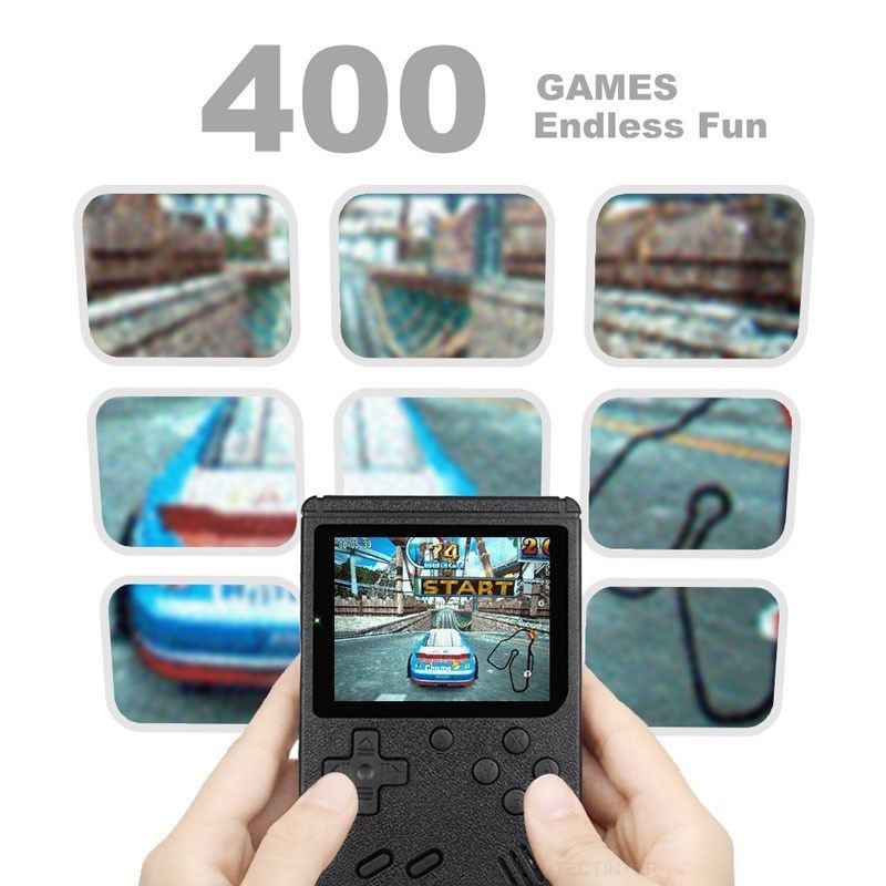 Retro Portable Mini Handheld Video Game Console 8-Bit 3.0 Inch Color LCD Kids Color Game Player Built-in 400 games with Gamepad