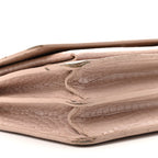 Calfskin Crocodile Embossed Medium Monogram Sunset Rose Antic