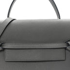 Grained Calfskin Mini Belt Bag Grey