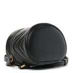 Calfskin Matelasse Chevron Mini GG Marmont Top Handle Bag Black