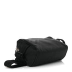 Nylon Jacquard Check Belt Bag Black