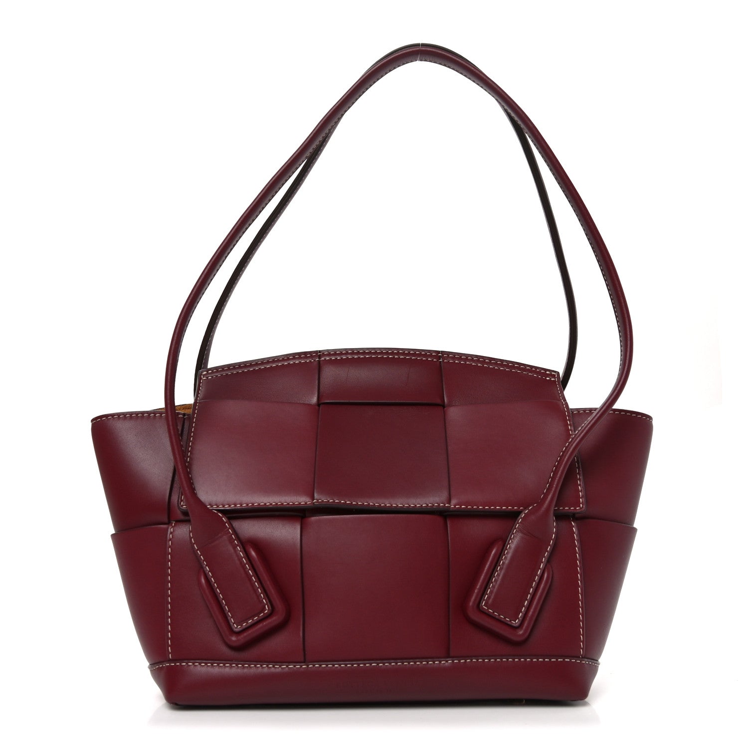 Calfskin Mini Maxi Intrecciato Arco Burgundy