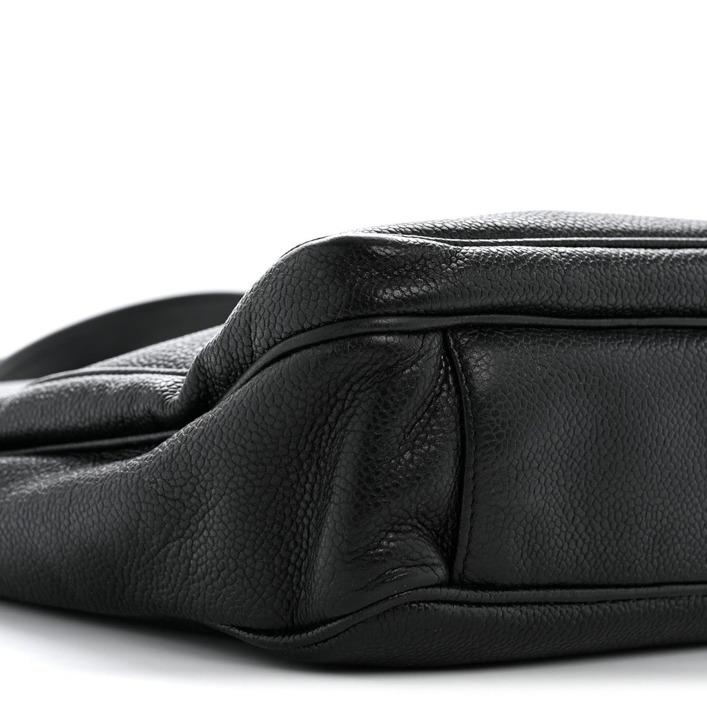 Caviar CC Flap Shoulder Bag Black