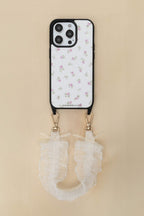 Cordée Cases Ruffle Rose Phone Wristlet Set