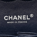 Caviar Quilted Medium Double Flap Navy