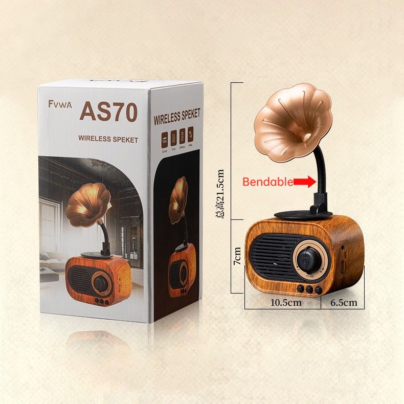 Bluetooth Speaker Retro Subwoofer Radio Memory Card U Disk High Sound Quality Indoor Wireless Portable Speaker B
