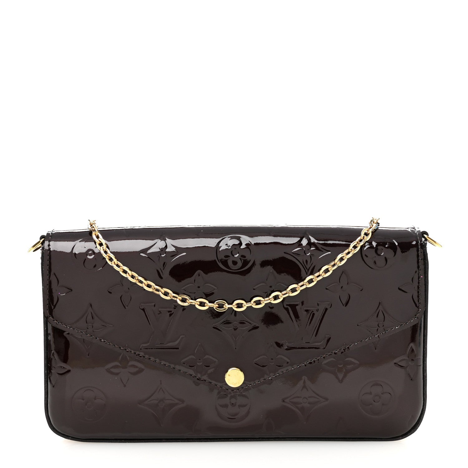 Vernis Pochette Felicie Chain Wallet Amarante