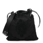 Tessuto Nylon Passama Embroidered Bag Black
