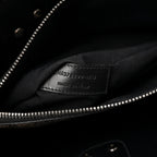 Grained Calfskin Embossed Python Small Sac De Jour Black