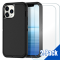 Entronix Bundle Compatible with iPhone 16 Pro - Heavy Duty Case & 2 Clear Screen Protectors