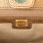 Metallic Dauphine Medium Frame Tote Gold