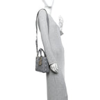 Lambskin Cannage Small My Lucky Badges My Lady Dior Grey
