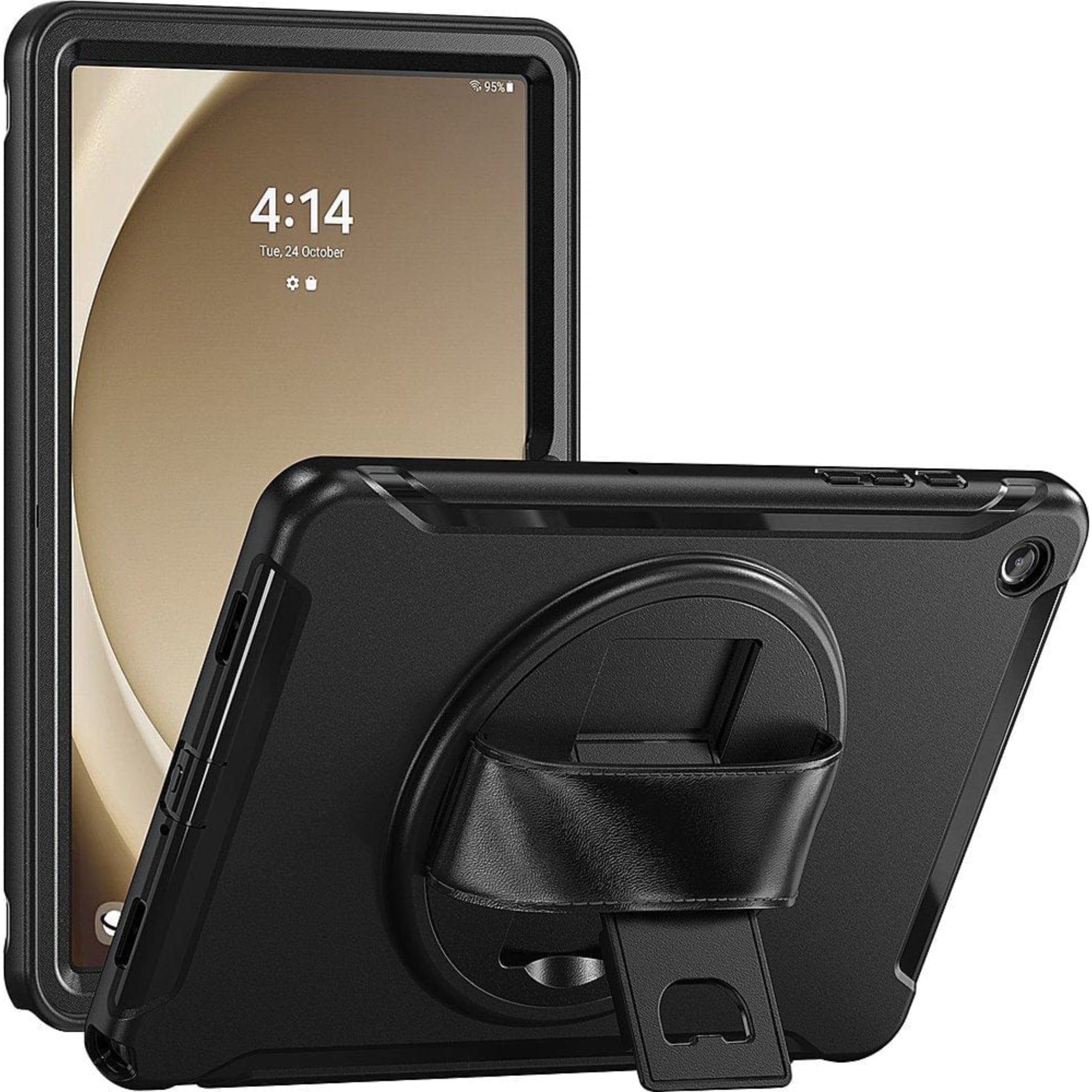 SAHARA - Protection Hand Strap Series Case for Samsung Galaxy Tab A9+ - Black
