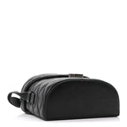 Lambskin Quilted Monogram June Box Bag  Black