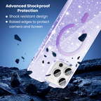 Entronix [Magnetic] Case Compatible with iPhone 15 Pro Max - [Hard Back] Glitter Color