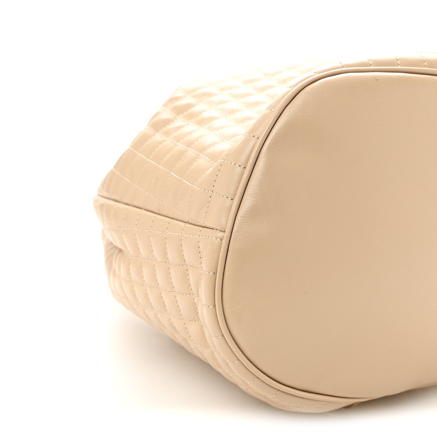 Calfskin Quilted Small C Backpack Nude