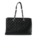 Caviar Quilted XL Grand Shopping Tote GST Black