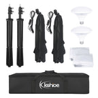 Softbox Lighting Kit, Photo Equipment Studio Softbox 20" x 27", with E27 Socket and 2x5500K Instant Brightness Energy Saving Lighting Bulbs