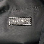 Nylon Medium Monaco Chain Shoulder Bag Black