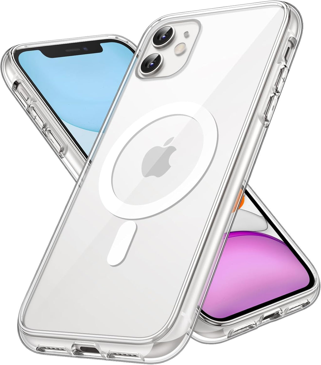 Entronix [Magnetic] Case Compatible with iPhone 11 - [Hard Back] Thick Clear