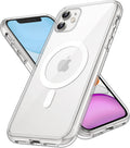 Entronix [Magnetic] Case Compatible with iPhone 11 - [Hard Back] Thick Clear