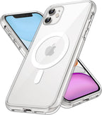 Entronix [Magnetic] Case Compatible with iPhone 11 - [Hard Back] Thick Clear