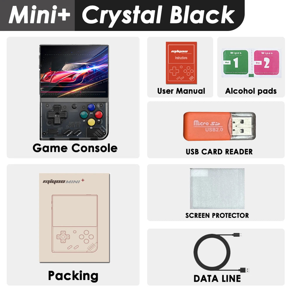 Mini Plus Portable Retro Handheld Game Console V2 with IPS Screen - Classic Video Game Console for Children, Linux System