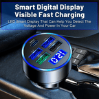 5 USB Port Super Fast Car Charger Adapter For iPhone Samsung Android Cell Phone