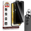 Entronix Anti-Spy Privacy Screen Protector & Camera Lens Protector Compatible with Galaxy S25 - 4 Piece Combo