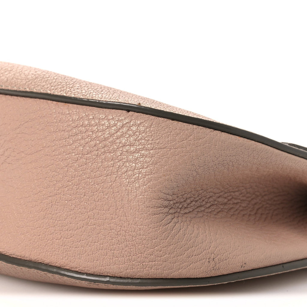 Grained Lambskin Drew Shoulder Bag Cement Pink