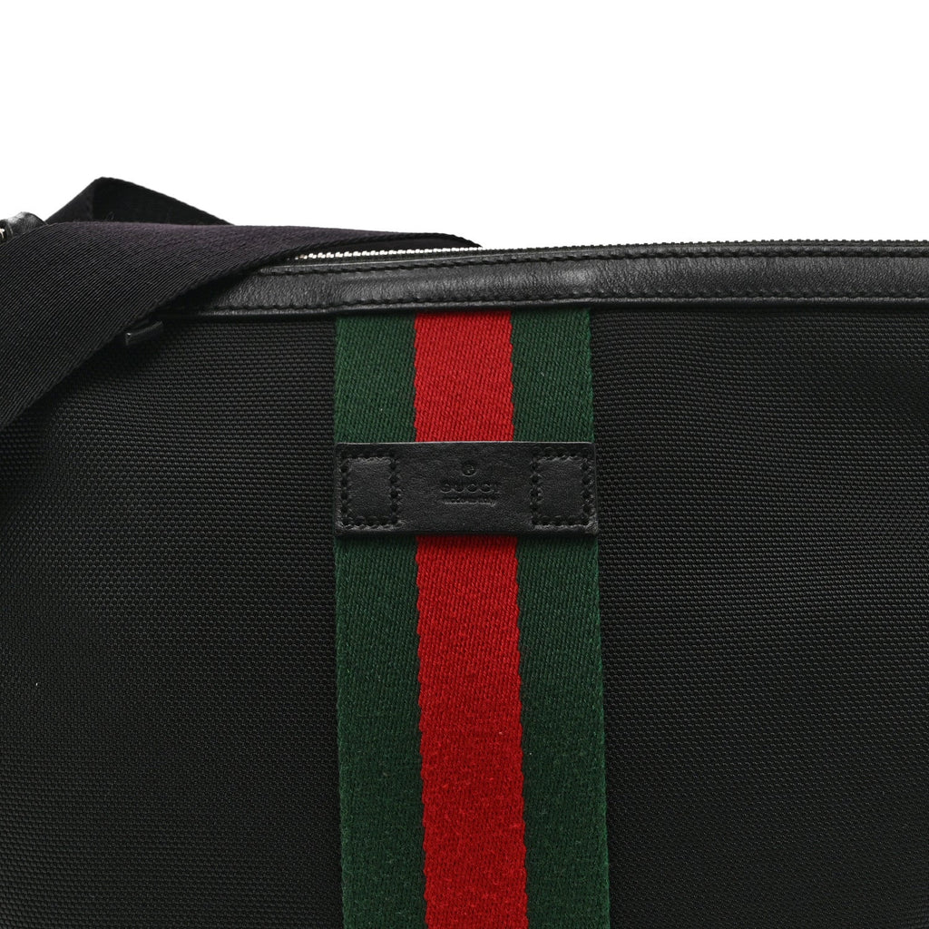 Techno Canvas Web Messenger Bag Black
