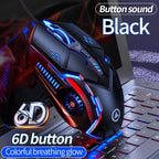 3200DPI G5 Mechanical E-Sports Wired Mouse For Computer Mouse Gamer Rechargeable Backlight Silent Office USB Mouse For Laptop - Key Mute