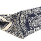 Canvas Embroidered Large Dioriviera Toile De Jouy Reverse Book Tote Blue