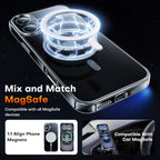 Entronix [Magnetic] Case Compatible with iPhone 16 - [Hard Back] Thick Clear