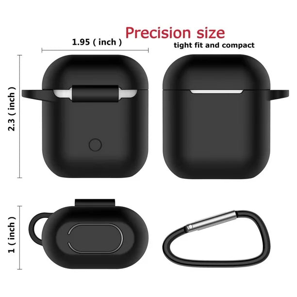 Entronix Case Compatible with AirPods 1st/2nd Gen - Soft-Touch Liquid Silicone