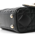 Lambskin Cannage Micro Lady Dior Black