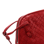 Nappa Intrecciato Nodini Crossbody Messenger Red