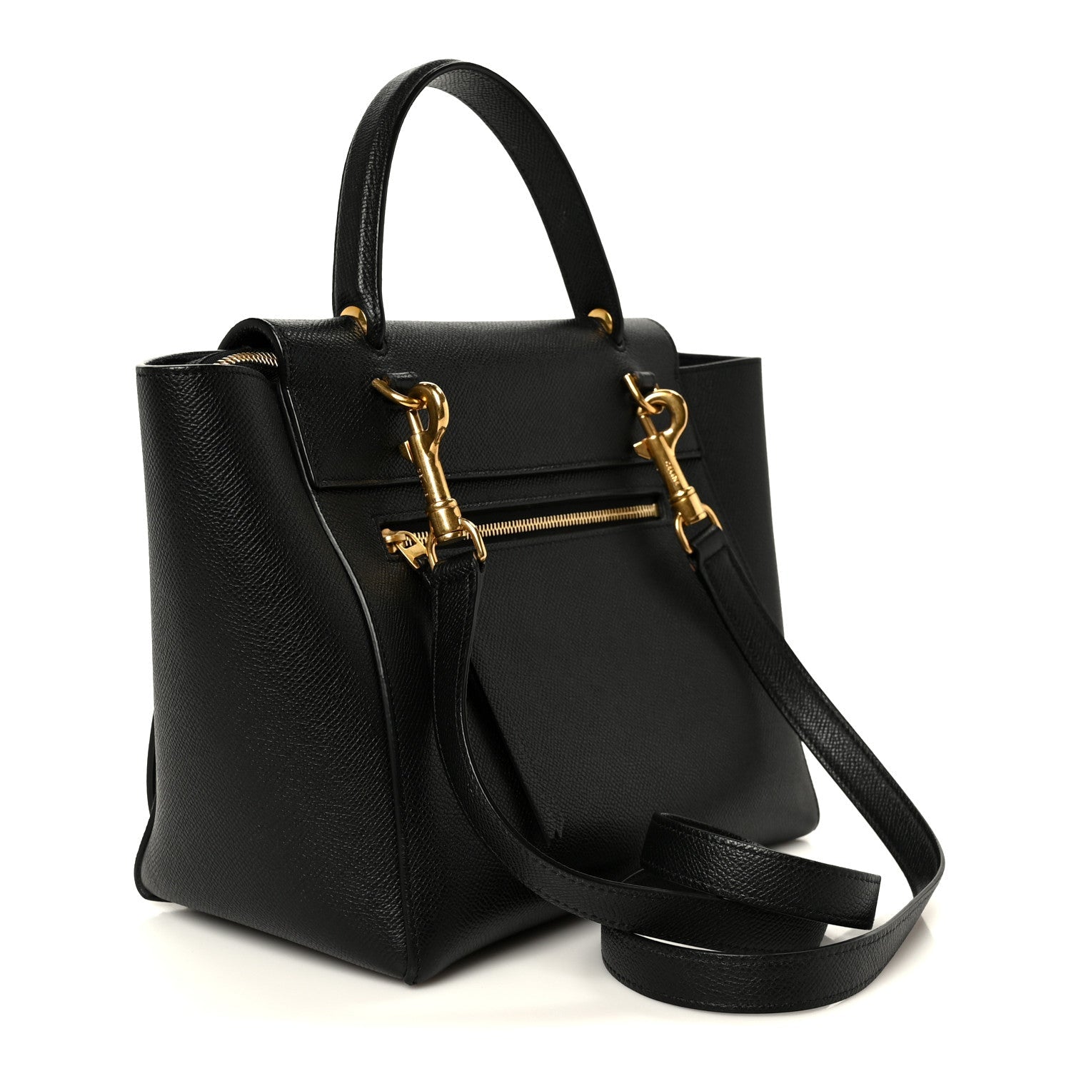 Grained Calfskin Micro Belt Bag Black