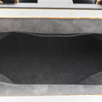 Calfskin Nanogram Embossed Clutch Black