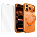 Entronix Bundle Compatible with iPhone 17 Pro - [Magnetic] Translucent Matte Gripstand Case & 1 Clear Screen Protector