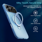 Entronix [Magnetic] Case Compatible with iPhone 17 Pro - Soft-Touch Liquid Silicone Gripstand