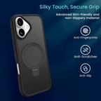 Entronix Bundle Compatible with iPhone 17 - [Magnetic] Translucent Matte Gripstand Case & 1 Clear Screen Protector